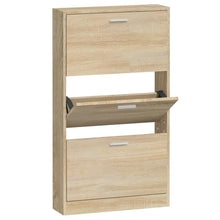 Schoenenkast 59x17x108 cm bewerkt hout eikenkleurig 59 x 17 x 108 cm Eiken
