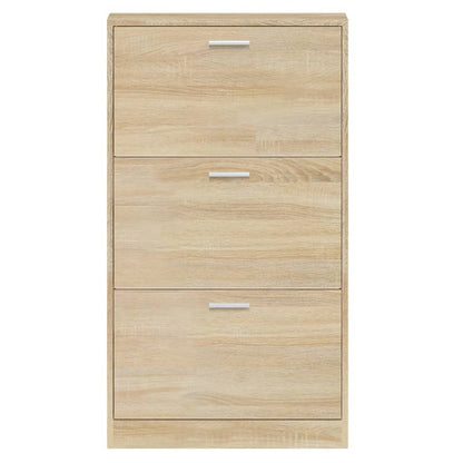 Schoenenkast 59x17x108 cm bewerkt hout eikenkleurig 59 x 17 x 108 cm Eiken