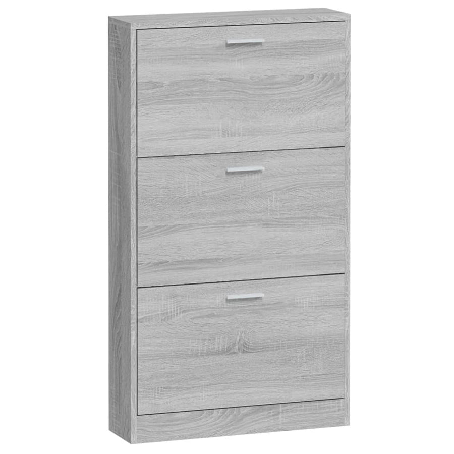 Schoenenkast 59x17x108 cm bewerkt hout grijs sonoma 59 x 17 x 108 cm Grijs sonoma
