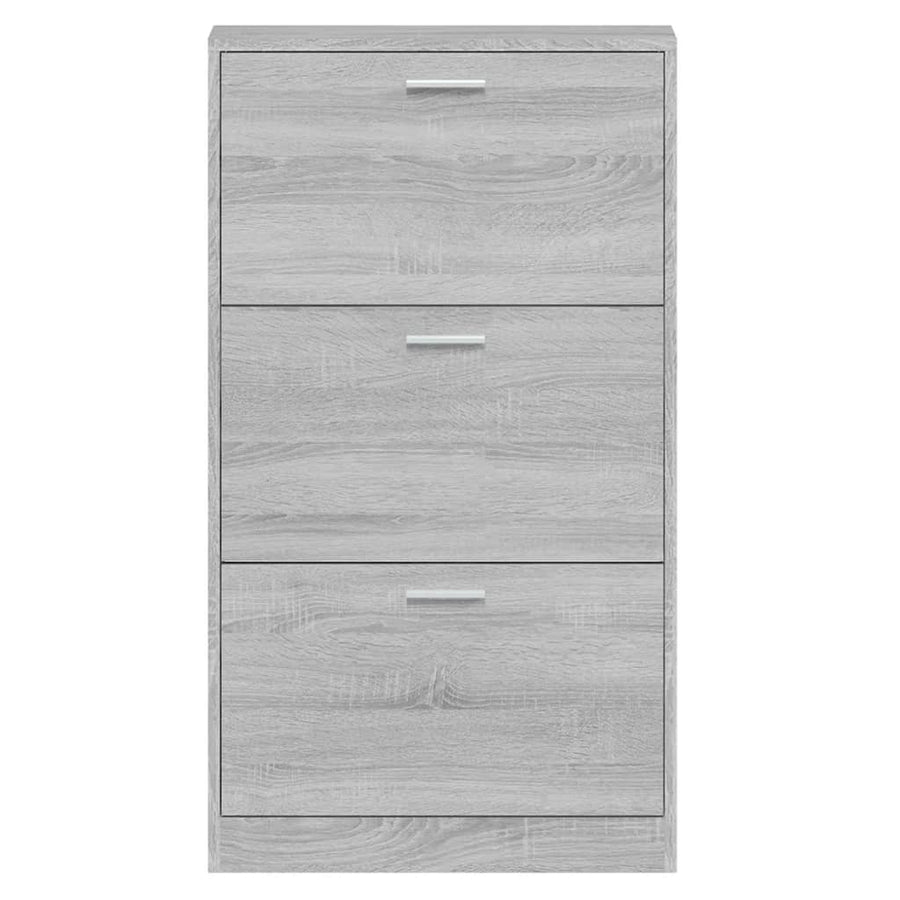 Schoenenkast 59x17x108 cm bewerkt hout grijs sonoma 59 x 17 x 108 cm Grijs sonoma
