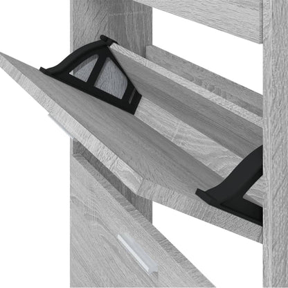 Schoenenkast 59x17x108 cm bewerkt hout grijs sonoma 59 x 17 x 108 cm Grijs sonoma