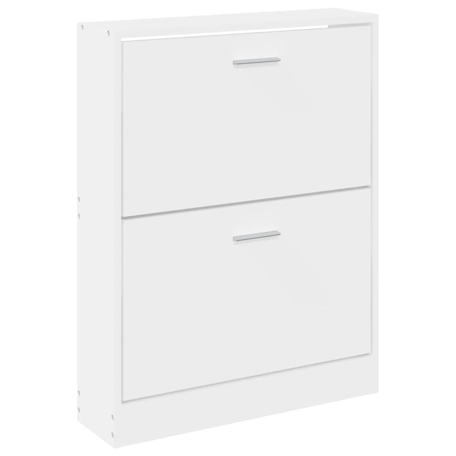Schoenenkast 59x17x81 cm bewerkt hout wit 59 x 17 x 81 cm Wit