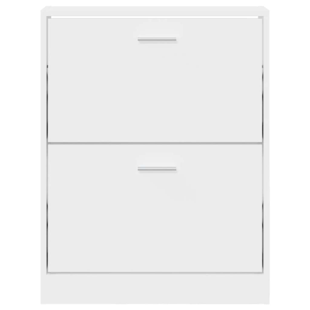 Schoenenkast 59x17x81 cm bewerkt hout wit 59 x 17 x 81 cm Wit