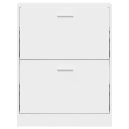 Schoenenkast 59x17x81 cm bewerkt hout wit 59 x 17 x 81 cm Wit