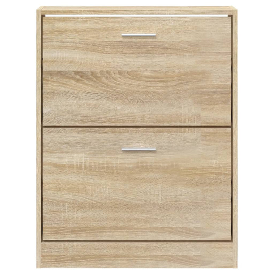 Schoenenkast 59x17x81 cm bewerkt hout eikenkleurig 59 x 17 x 81 cm Eiken