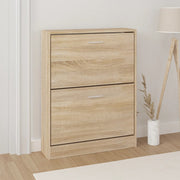 Schoenenkast eiken 59x17x81 cm bewerkt hout