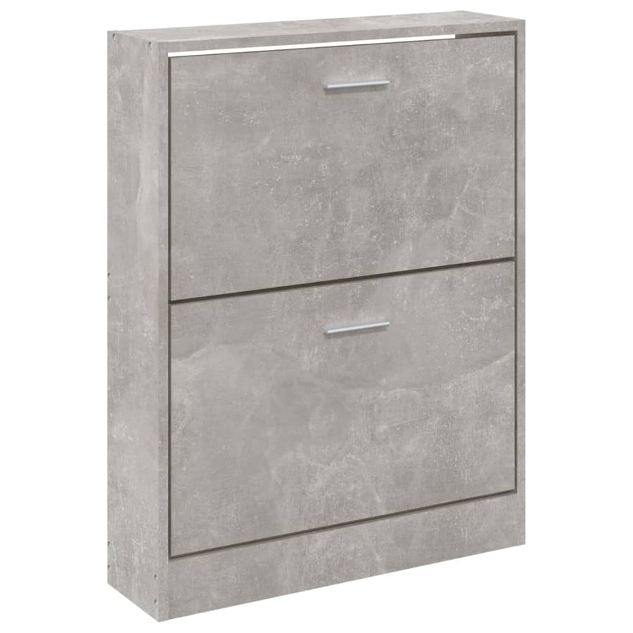 Schoenenkast 59x17x81 cm bewerkt hout betongrijs 59 x 17 x 81 cm Betongrijs