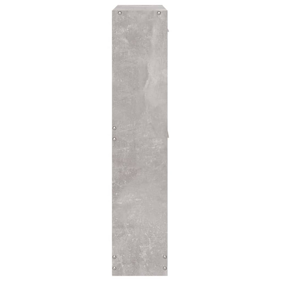 Schoenenkast 59x17x81 cm bewerkt hout betongrijs 59 x 17 x 81 cm Betongrijs