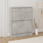 Schoenenkast 59x17x81 cm betongrijs bewerkt hout