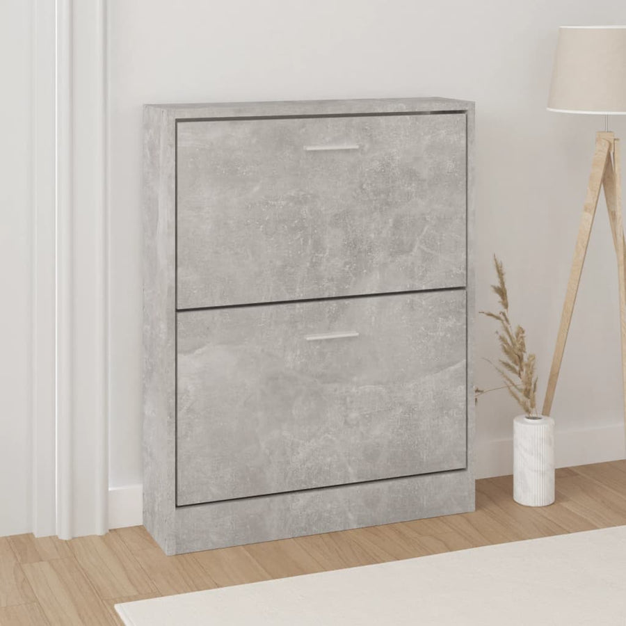 Schoenenkast 59x17x81 cm bewerkt hout betongrijs 59 x 17 x 81 cm Betongrijs