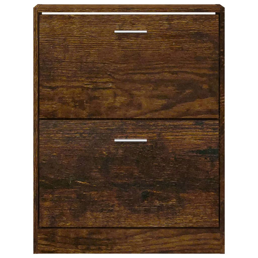 Schoenenkast 59X17X Bewerkt Hout Kleurig Gerookt Eiken 81 cm