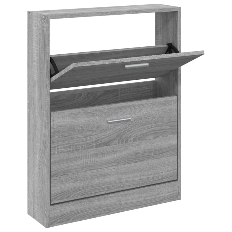 Schoenenkast 59x17x81 cm bewerkt hout grijs sonoma 59 x 17 x 81 cm Grijs sonoma