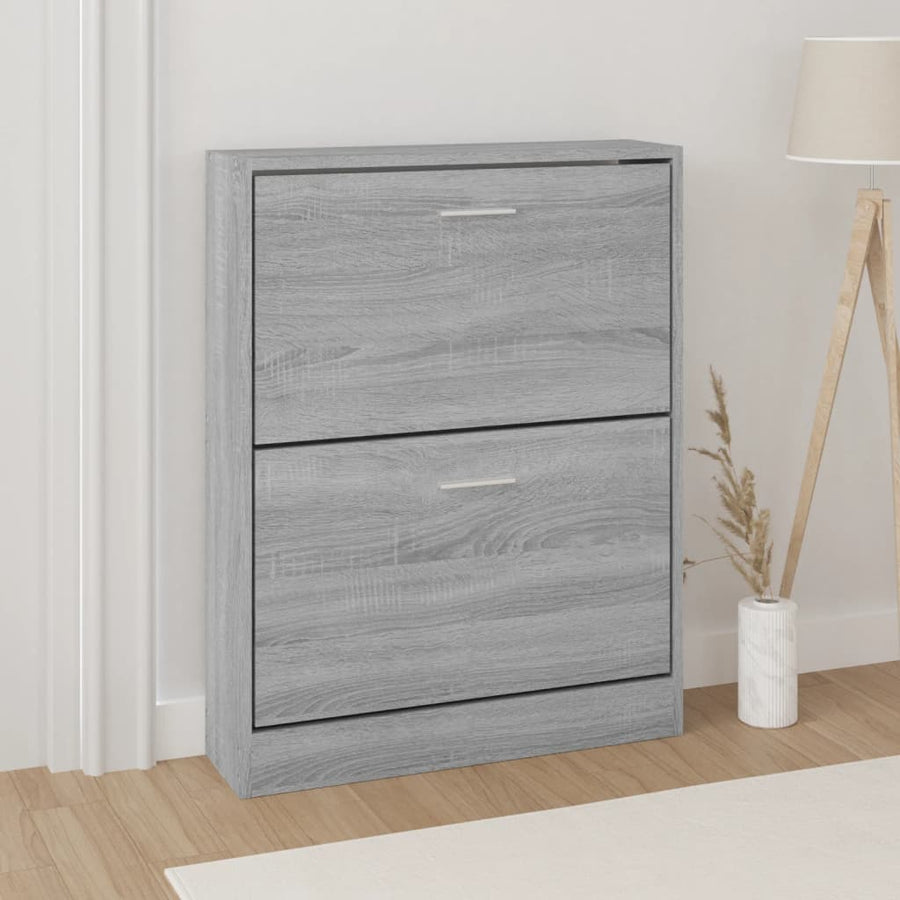 Schoenenkast 59x17x81 cm bewerkt hout grijs sonoma 59 x 17 x 81 cm Grijs sonoma