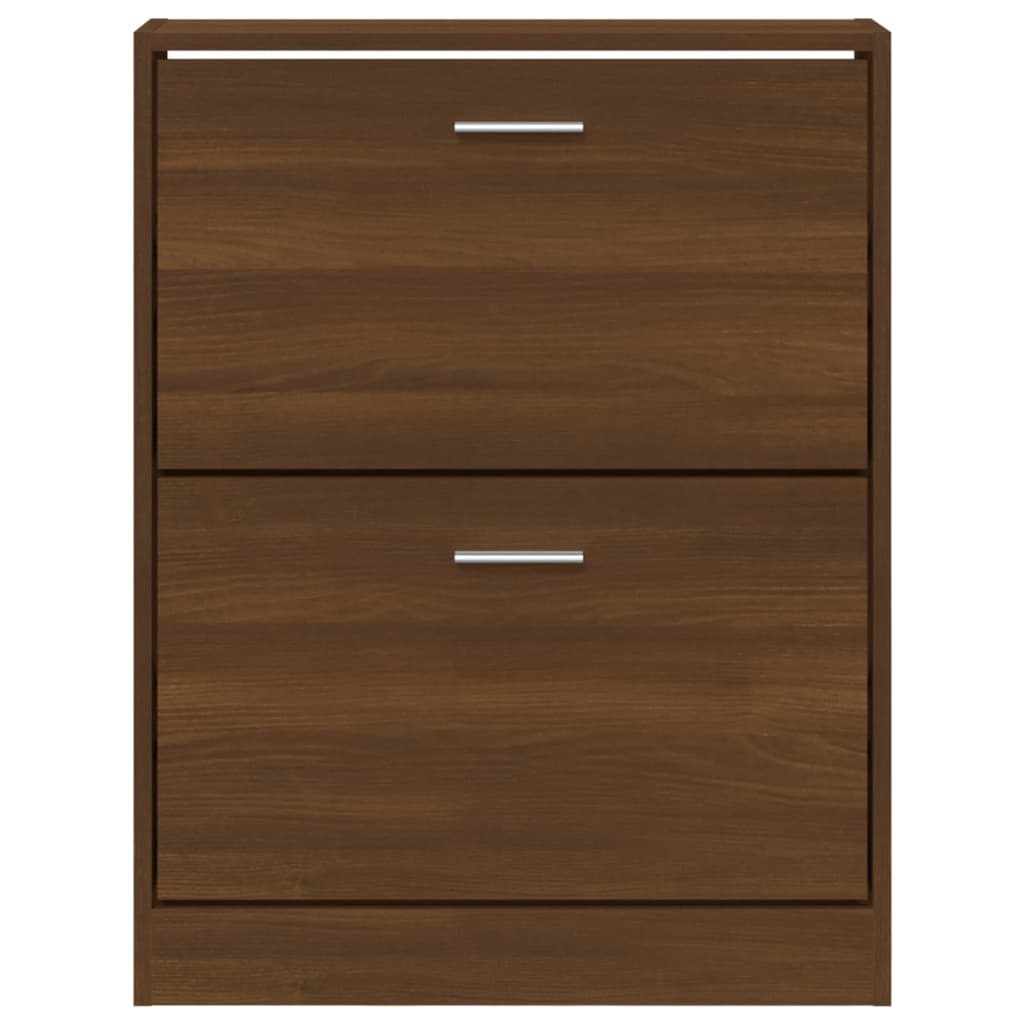 Schoenenkast 59x17x81 cm bewerkt hout bruin eikenkleur 59 x 17 x 81 cm Bruineiken