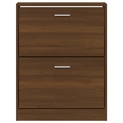 Schoenenkast 59x17x81 cm bewerkt hout bruin eikenkleur 59 x 17 x 81 cm Bruineiken