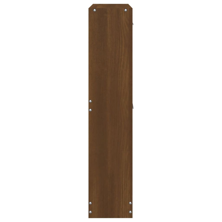 Schoenenkast 59x17x81 cm bewerkt hout bruin eikenkleur 59 x 17 x 81 cm Bruineiken