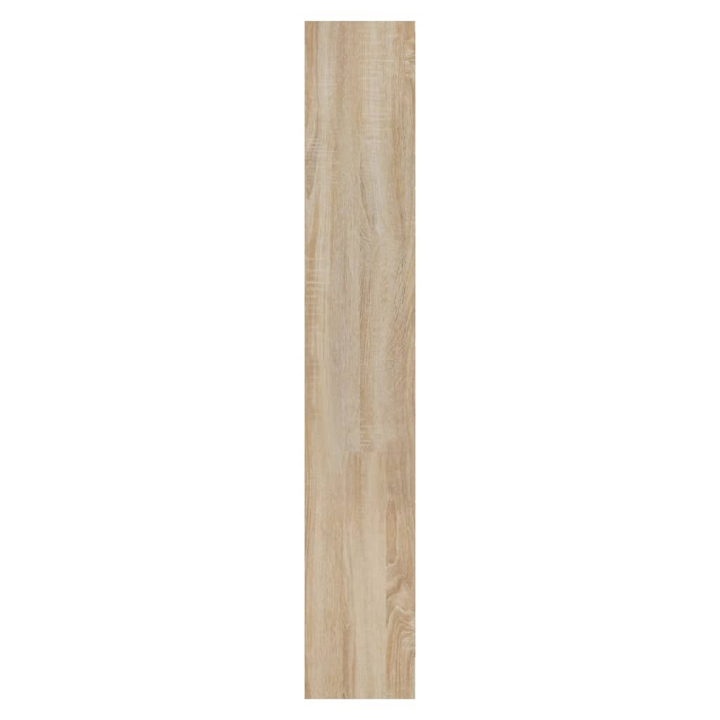 Schoenenkast 63X24X147 Cm Bewerkt Hout Sonoma Eikenkleurig Wit