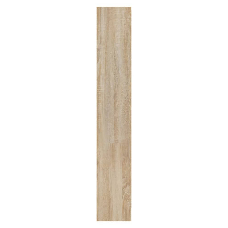 Schoenenkast 63X24X147 Cm Bewerkt Hout Sonoma Eikenkleurig Wit