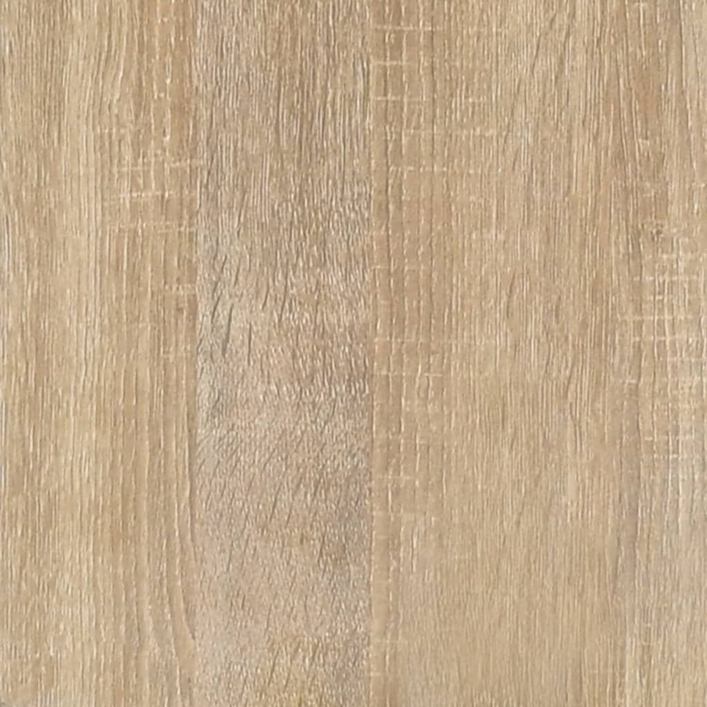 Schoenenkast 63X24X147 Cm Bewerkt Hout Sonoma Eikenkleurig Wit