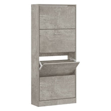 Schoenenkast 63x24x147 cm bewerkt hout betongrijs 63 x 24 x 147 cm Betongrijs