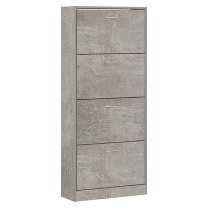 Schoenenkast 63x24x147 cm bewerkt hout betongrijs 63 x 24 x 147 cm Betongrijs