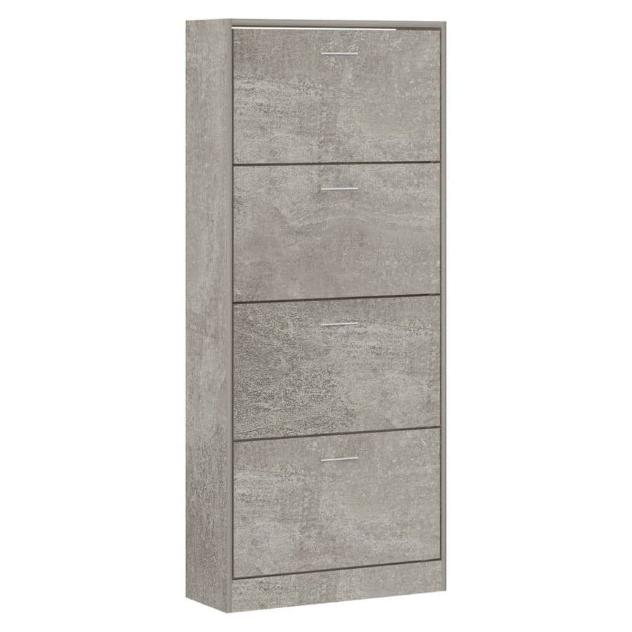 Schoenenkast 63x24x147 cm bewerkt hout betongrijs 63 x 24 x 147 cm Betongrijs