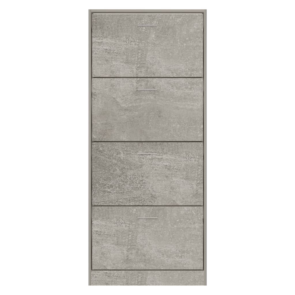 Schoenenkast 63x24x147 cm bewerkt hout betongrijs 63 x 24 x 147 cm Betongrijs