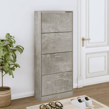 Schoenenkast 63x24x147 cm bewerkt hout betongrijs 63 x 24 x 147 cm Betongrijs