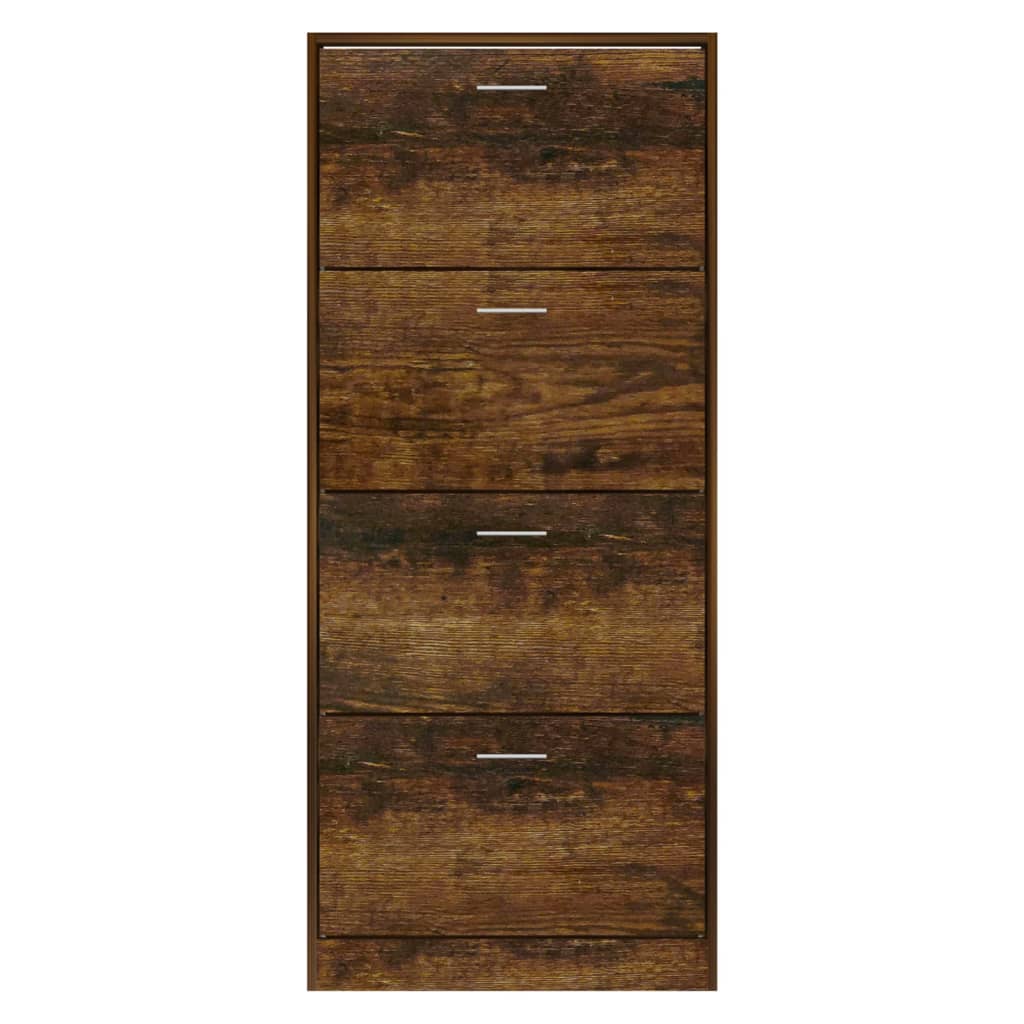 Schoenenkast 63x24x147 cm bewerkt hout gerookt eikenkleurig 63 x 24 x 147 cm Gerookt eiken