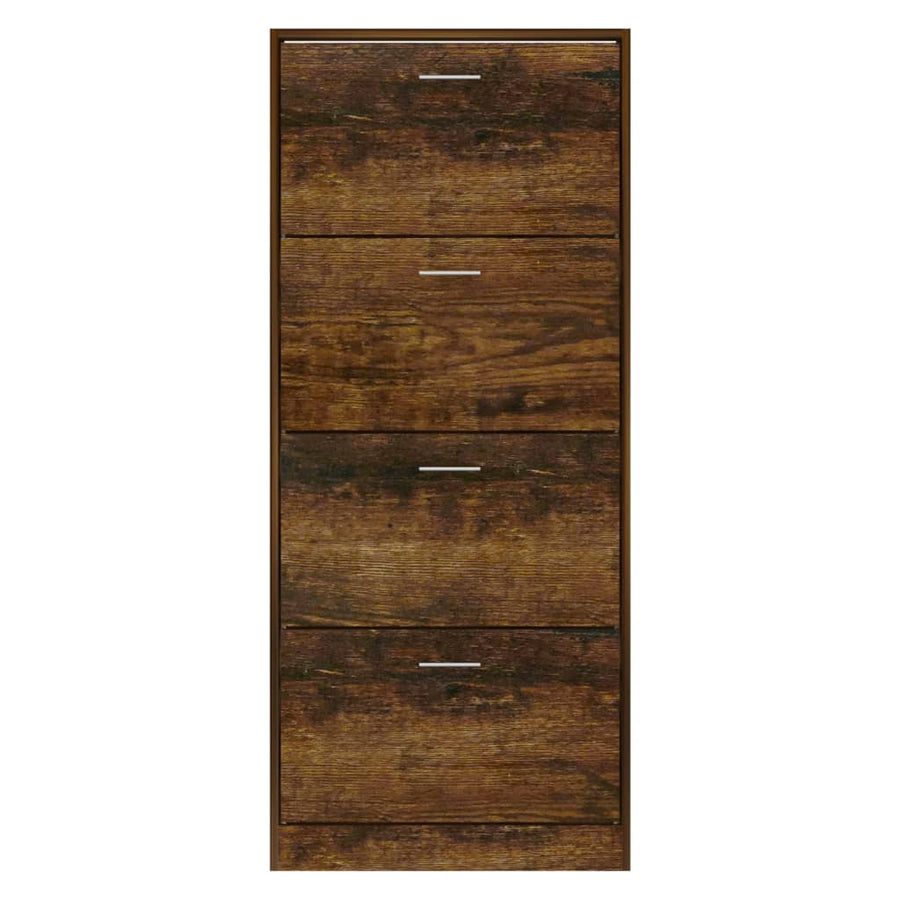 Schoenenkast 63x24x147 cm bewerkt hout gerookt eikenkleurig 63 x 24 x 147 cm Gerookt eiken