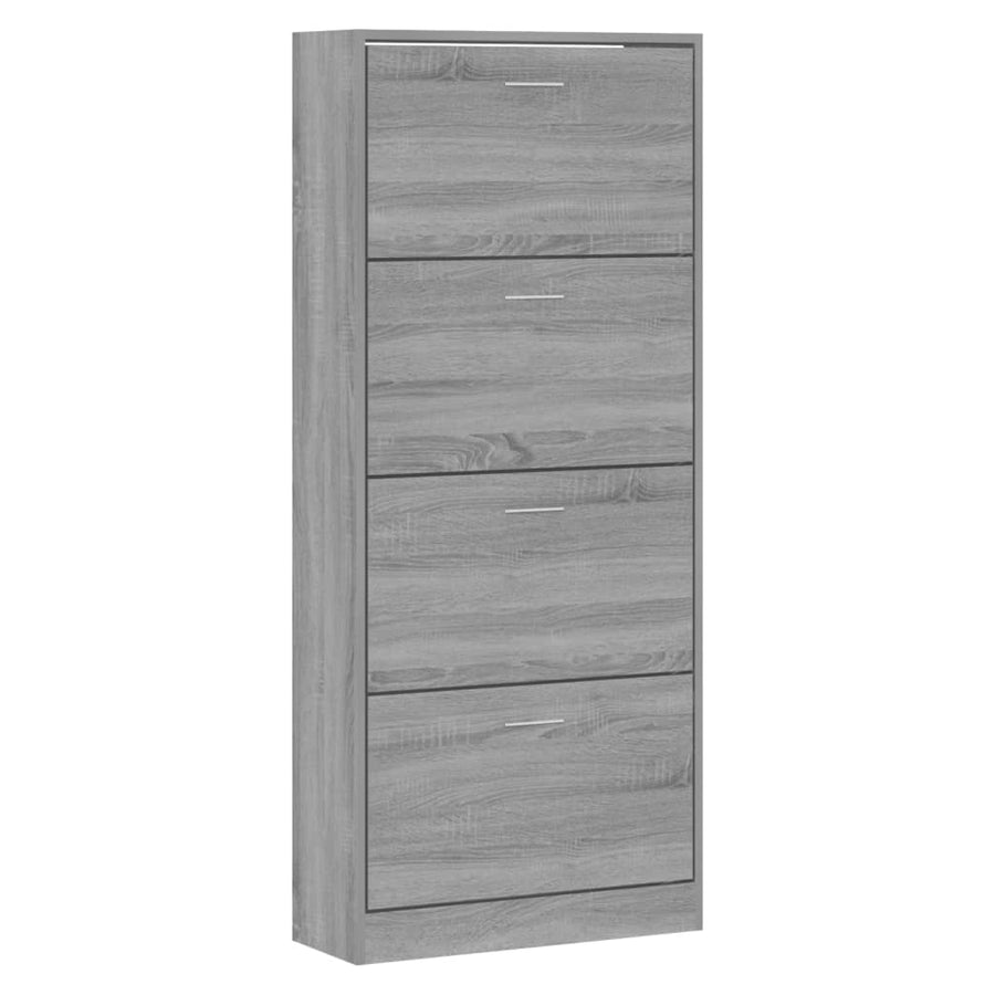Schoenenkast 63x24x147 cm bewerkt hout grijs sonoma 63 x 24 x 147 cm Grijs sonoma