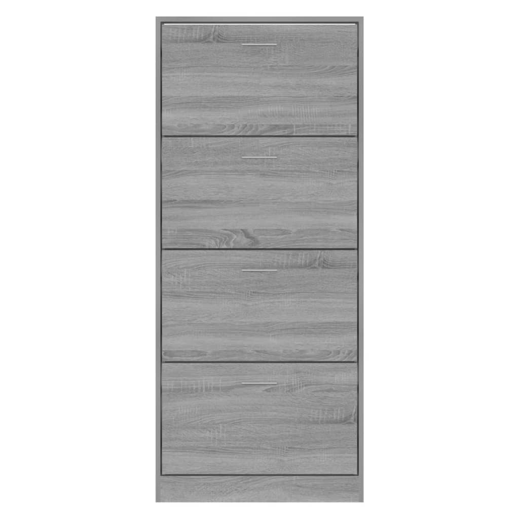 Schoenenkast 63x24x147 cm bewerkt hout grijs sonoma 63 x 24 x 147 cm Grijs sonoma