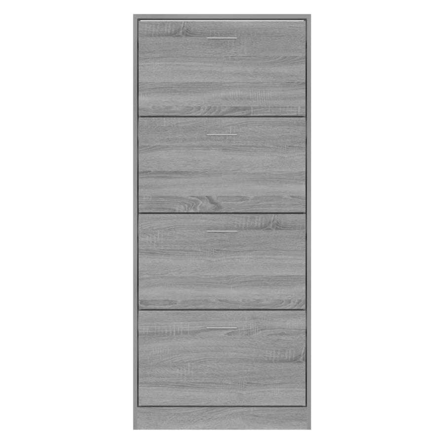 Schoenenkast 63x24x147 cm bewerkt hout grijs sonoma 63 x 24 x 147 cm Grijs sonoma