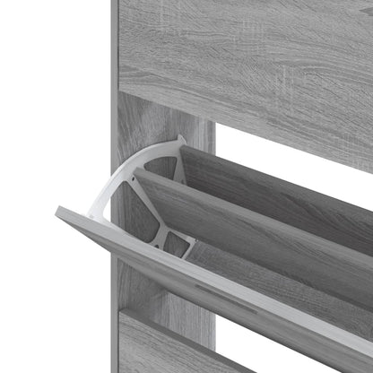 Schoenenkast 63x24x147 cm bewerkt hout grijs sonoma 63 x 24 x 147 cm Grijs sonoma