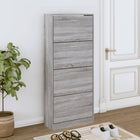 Schoenenkast 63x24x147 cm grijs bewerkt hout