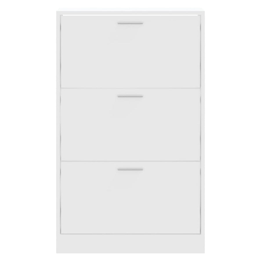 Schoenenkast 63x24x103 cm bewerkt hout wit 63 x 24 x 103 cm Wit