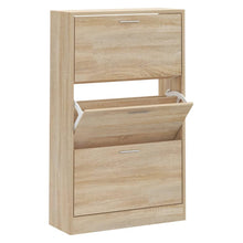 Schoenenkast 63x24x103 cm bewerkt hout sonoma eikenkleurig 63 x 24 x 103 cm Sonoma eiken