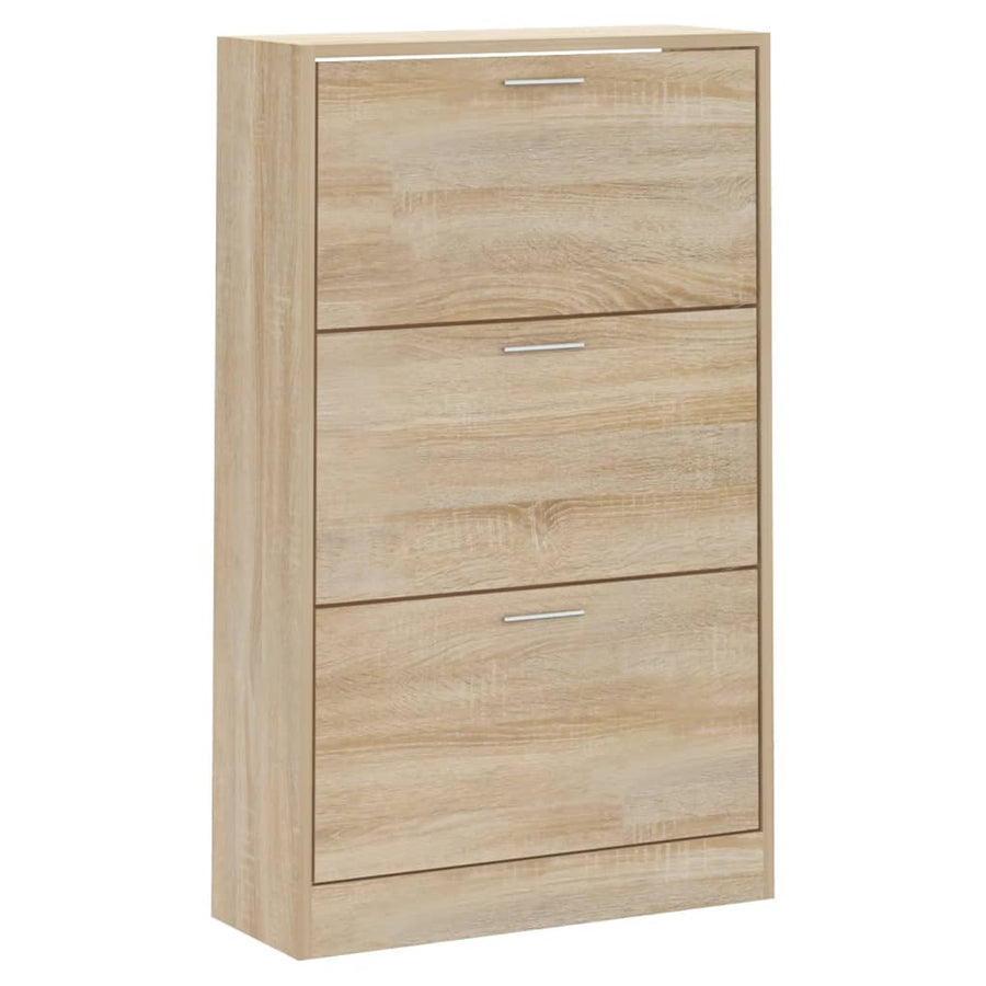 Schoenenkast 63x24x103 cm bewerkt hout sonoma eikenkleurig 63 x 24 x 103 cm Sonoma eiken