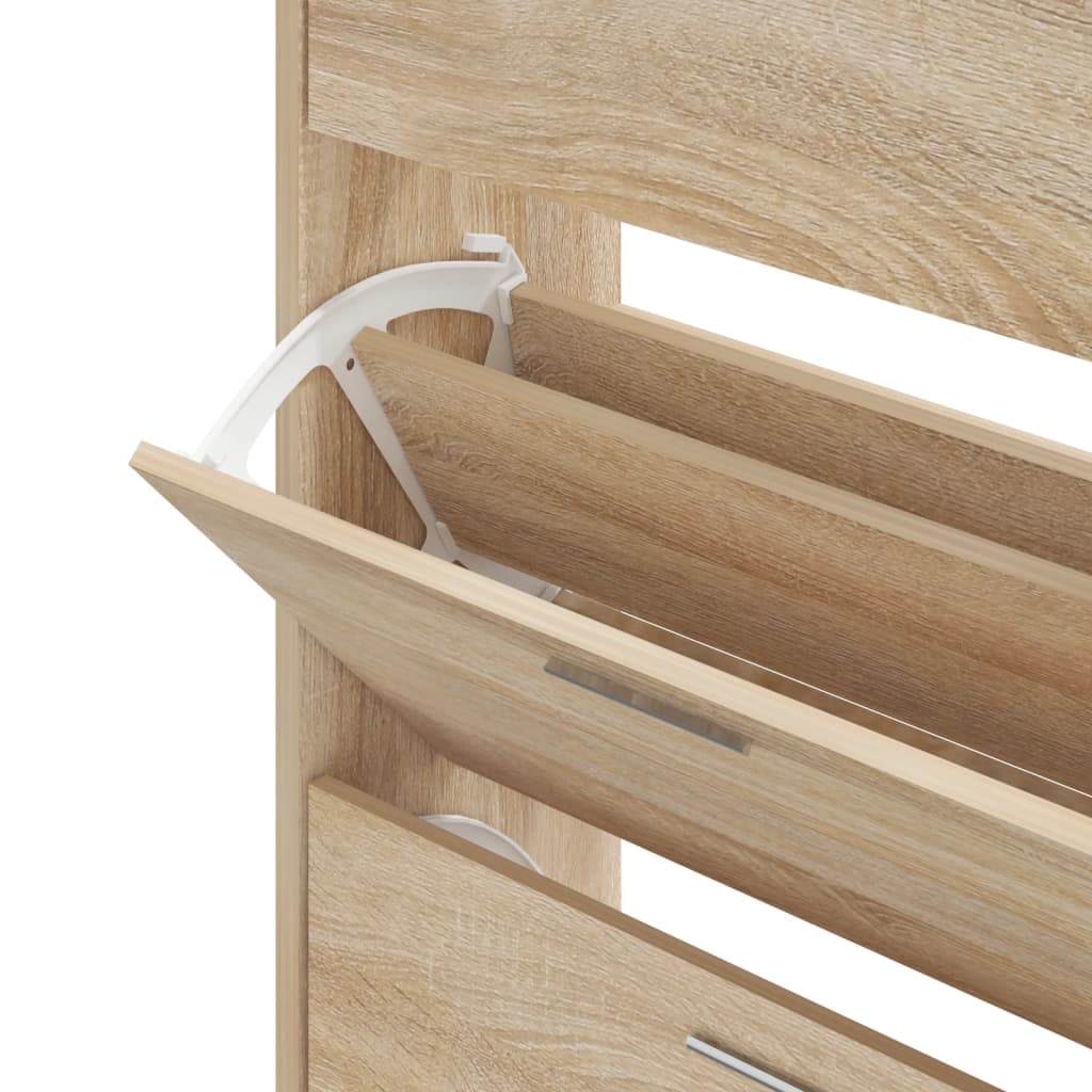 Schoenenkast 63x24x103 cm bewerkt hout sonoma eikenkleurig 63 x 24 x 103 cm Sonoma eiken