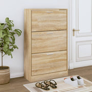 Schoenenkast 63x24x103 cm bewerkt hout sonoma eiken