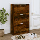 Schoenenkast 63x24x103 cm bewerkt hout gerookt eiken