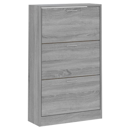 Schoenenkast 63x24x103 cm bewerkt hout grijs sonoma 63 x 24 x 103 cm Grijs sonoma
