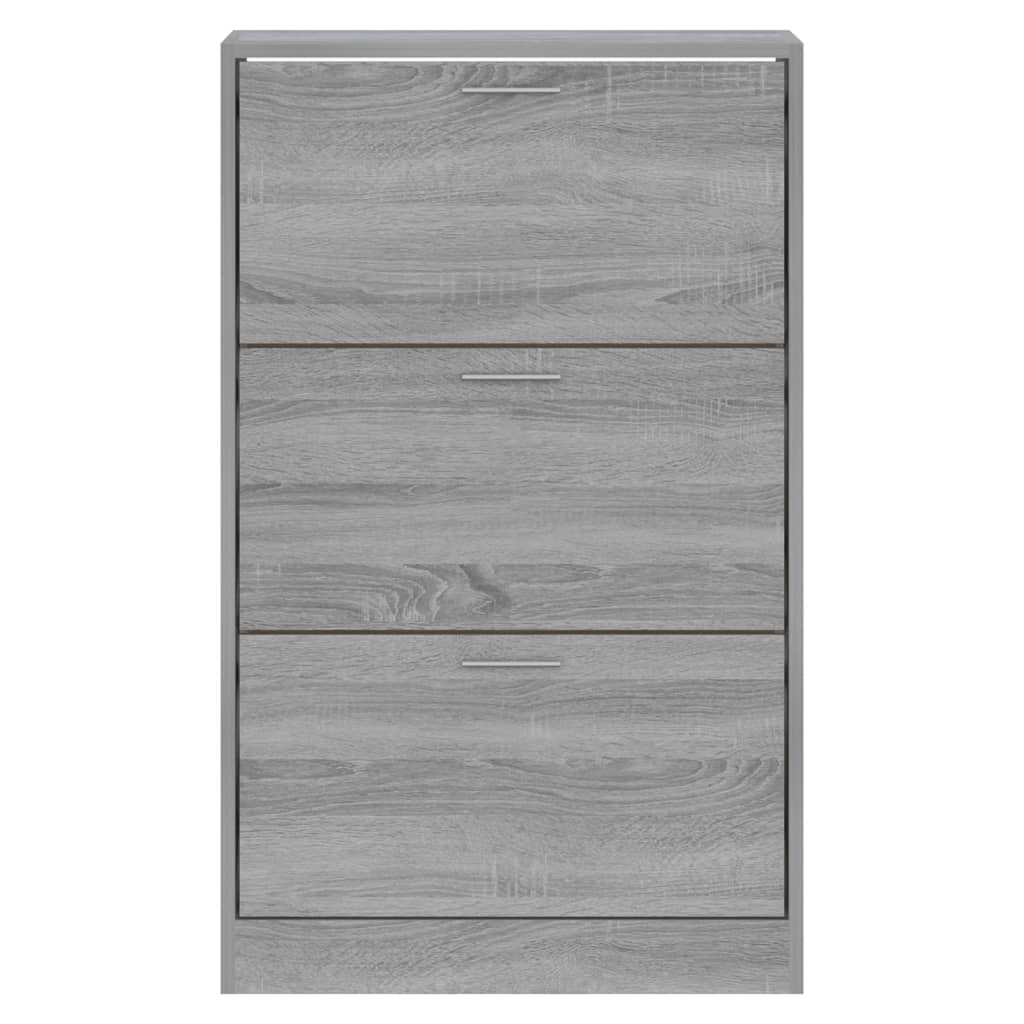 Schoenenkast 63x24x103 cm bewerkt hout grijs sonoma 63 x 24 x 103 cm Grijs sonoma