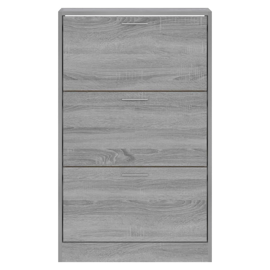 Schoenenkast 63x24x103 cm bewerkt hout grijs sonoma 63 x 24 x 103 cm Grijs sonoma