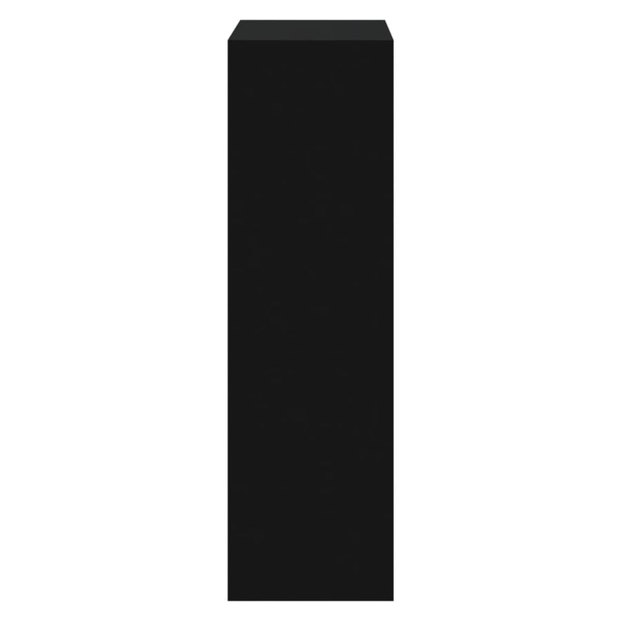 Schoenenkast 63x24x81 cm bewerkt hout zwart 63 x 24 x 81 cm Zwart