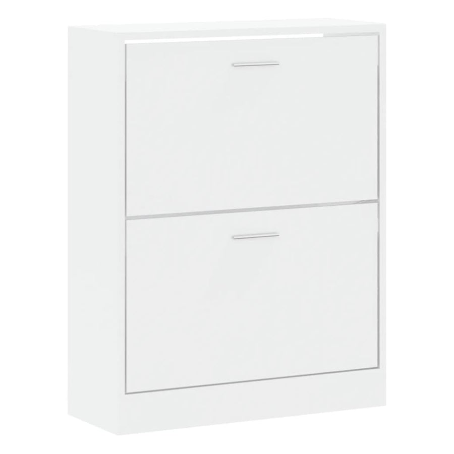 Schoenenkast Bewerkt Hout 63 x 24 x 81 cm Hoogglans wit