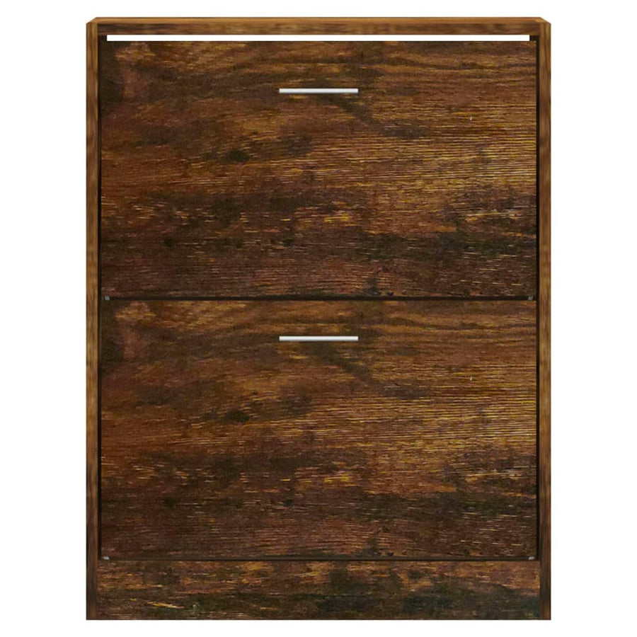 Schoenenkast 63x24x81 cm bewerkt hout gerookt eikenkleurig 63 x 24 x 81 cm Gerookt eiken