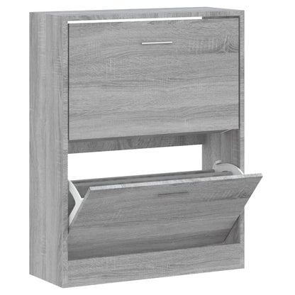 Schoenenkast 63x24x81 cm bewerkt hout grijs sonoma 63 x 24 x 81 cm Grijs sonoma