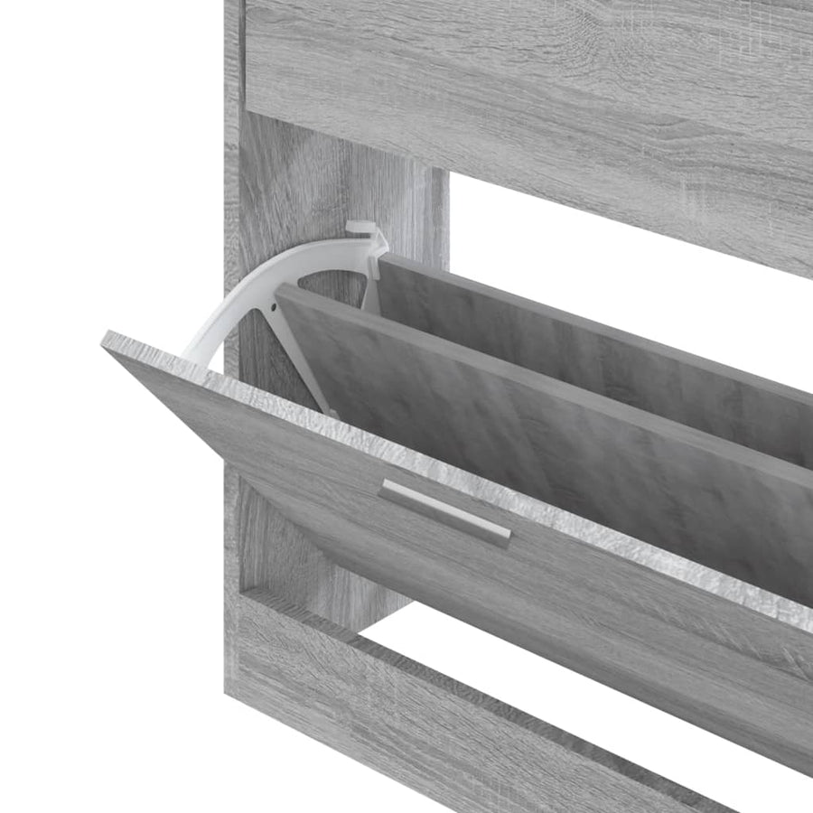 Schoenenkast 63x24x81 cm bewerkt hout grijs sonoma 63 x 24 x 81 cm Grijs sonoma