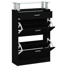 Schoenenkast 63X24X104 Cm Bewerkt Hout Zwart